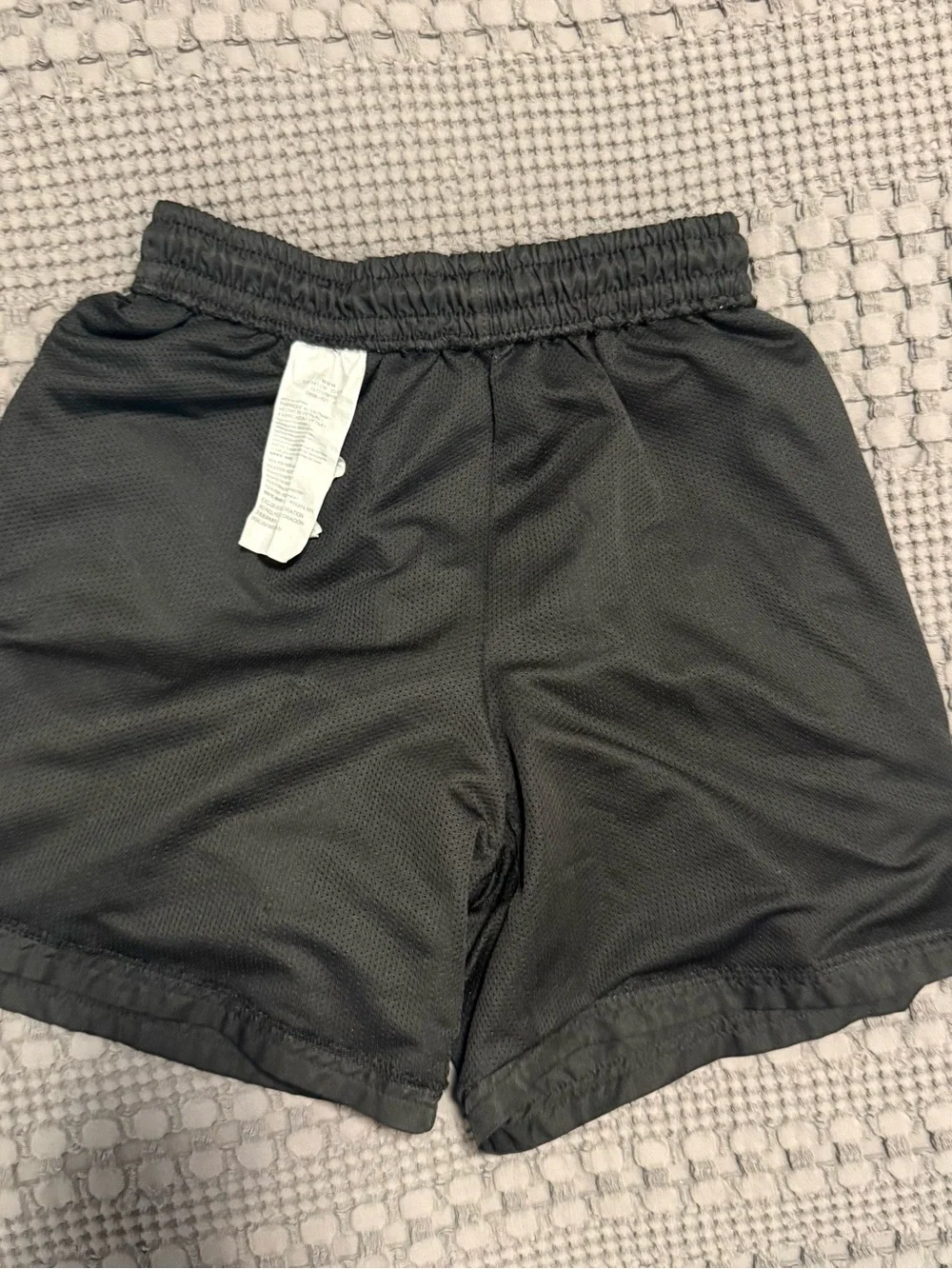 Jordan Black Mesh Athletic Shorts with Subtle Red Logo